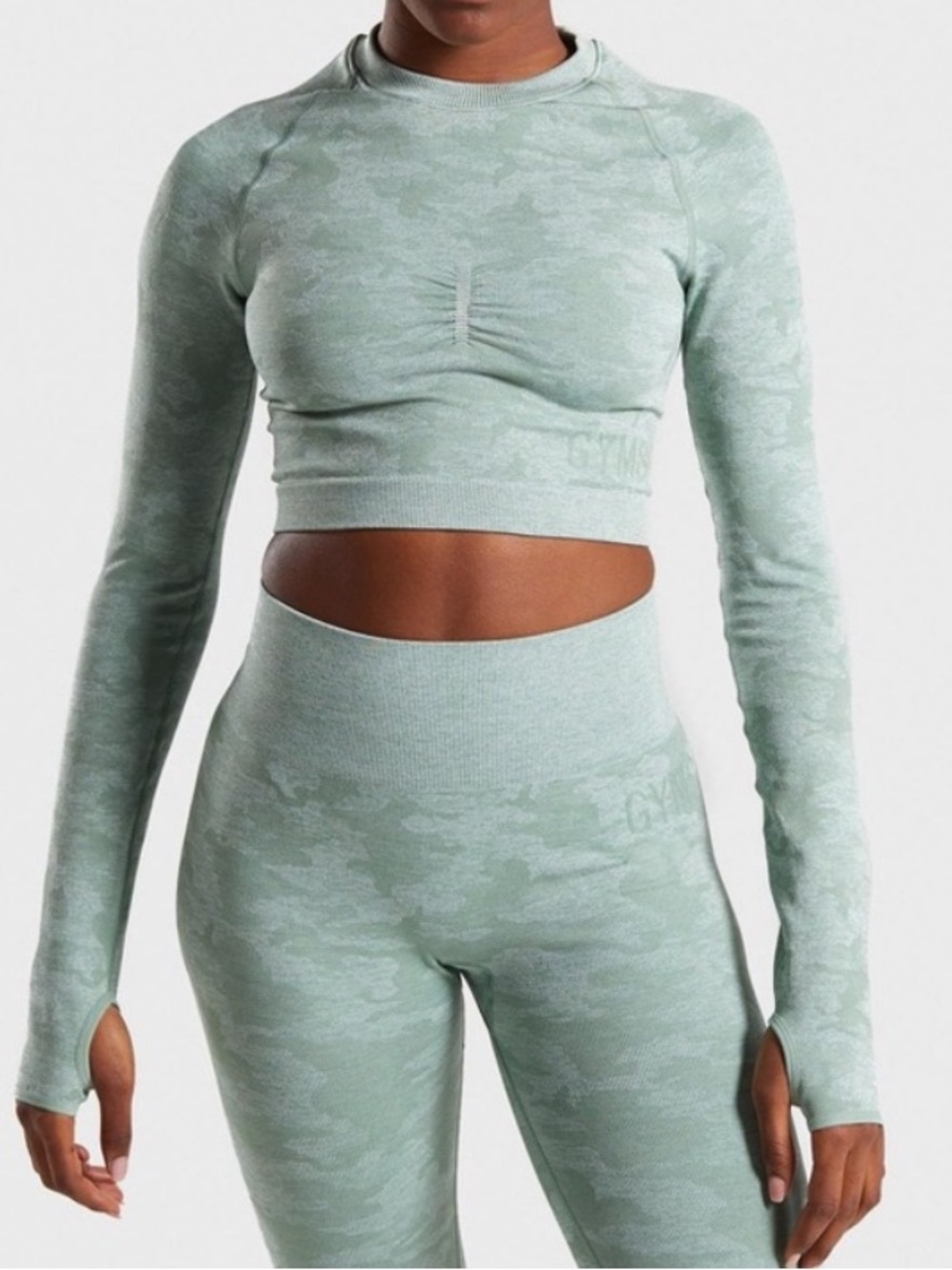 Gymshark Camo Seamless Long Sleeve Crop